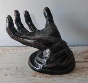 Cast Iron Hand Sculpture PENDING PAYMENT 