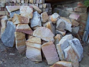 Sandstone, assorted sizes with beautiful colours.