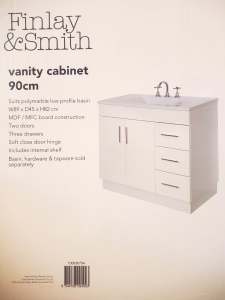 BATHROOM VANITY CABINET 900MM - BRAND NEW