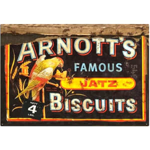 Arnotts Famous Jatz Biscuits Tin Sign 30x20cm