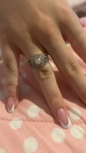 MHJ White & Rose Gold Diamond Ring