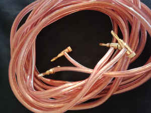 Super Thick Pure Copper Speaker Wires With 4 Banana Plugs