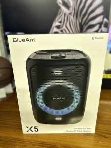 BlueAnt Portable X5 Bluetooth Party Speaker Light Up Microphones Black