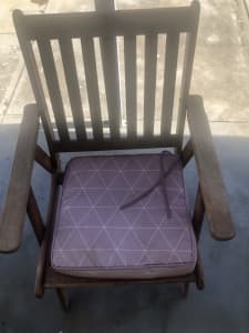 Outdoor wood chairs