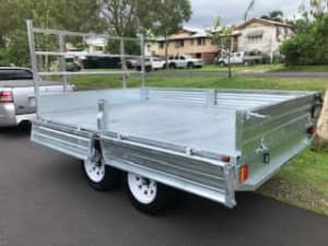 Flatbed with dropsides 10x7 heavy duty 3.5Ton (ATM) including QLD rego