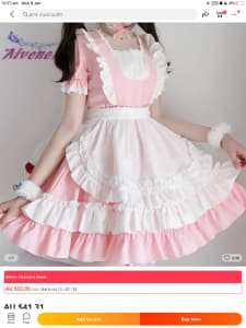 Pink Lolita maid costume dress adorable new good quality size medium