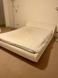 1x Queen sized white bed FRAME ONLY