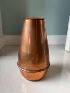 COPPER Small Vase* 15cm High* Heavy* Vintage Retro