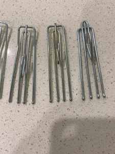 4 prong, substantial, pleated curtain hooks