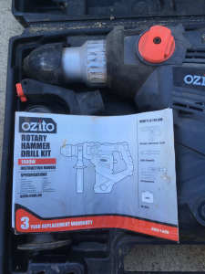 Ozito Corded Rotary Hammer Drill Kit 1600W