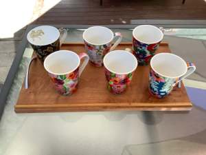 Six Maxwell Williams Glastonbury mugs