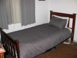 King single bed with solid mattress