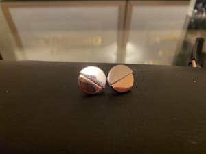 Calvin Klein Rose Gold/Silver Earrings &Ring Set