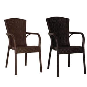 Royal Cafe Chair Rattan Style Visitor Office Restaurant Armchair