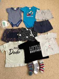 SIZE 00 BABY BOY BUNDLE CLOTHES - 13 items for