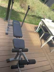 Home gym - bench press, legs, pecs (flies & bench)