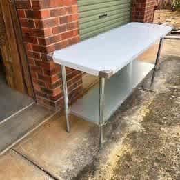 Brand New 1829 x 610mm Commercial Stainless Steel Kitchen Bench