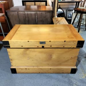Vintage extra large timber blanket box/ coffee table. 