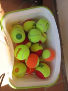 Tennis balls low compression 58 used, young beginners or ideal for dog