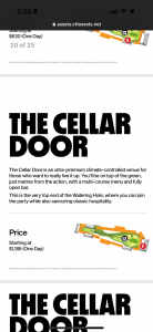 LIV golf - Sunday 28th Cellar Door upgrade
