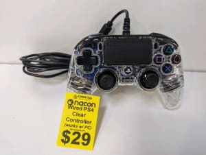 Nacon Wired PS4 Clear Controller (works with PC)