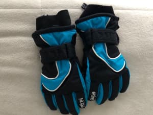 Kids SKI gloves 6-8yo black and blue