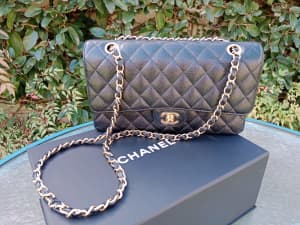 Chanel Medium Classic Flap in Caviar Leather Gold Hardware 