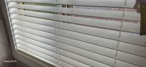 White Solid Timber Window Blind