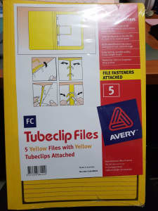 Tubeclip Files (Yellow Files with Yellow Tubeclips Attached)