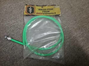 NOS old school BMX or dragster brake cable - slime green