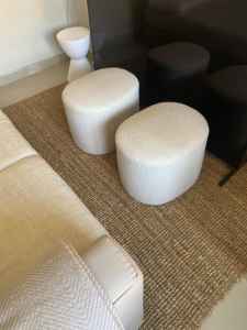 Boucle Ottoman - two available in off white (SOLD)