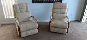 Leather recliner armchairs