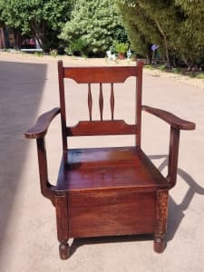 Vintage Blackwood small commode armchair 