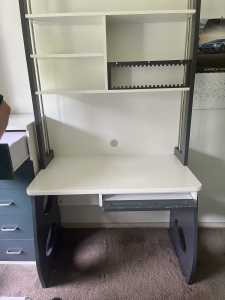 Kids bedroom set - desk with hutch and tall boy