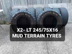 X2- LT 245/75X16, MUD TERRAIN TYRES 