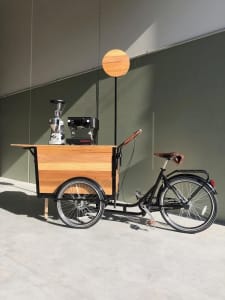 Custom made Coffee POS bike Tasmanian oak *without equipment