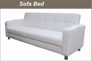 Italian Design White leather PU Sofa bed like new
