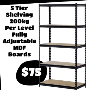 Maximize Your Storage Space with Our 5 Tier Shelving System G090K