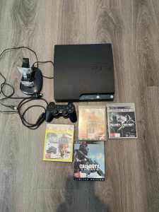 PS3 with games and dual control charger