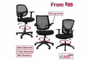 Office Chairs from $99 - Adjustable back and seat tilt