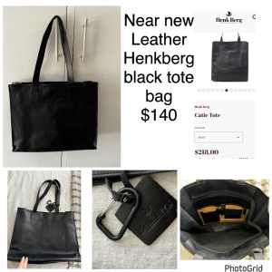 Henk Berg leather tote bag rrp: $218