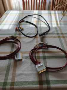 3 scart cables for video equipment