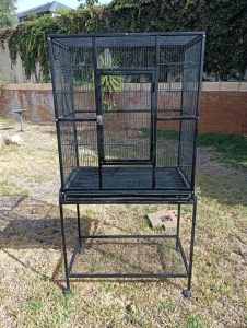 Large bird cage on stand 