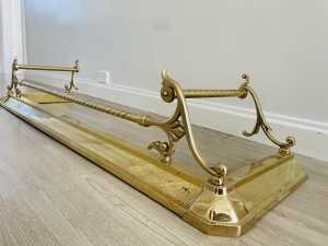 Large brass fireplace surround. Good solid condition