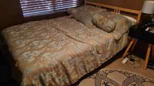 Double bed frame with mattress