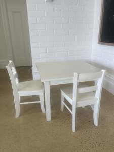 Pottery Barn Kids white table and chairs set