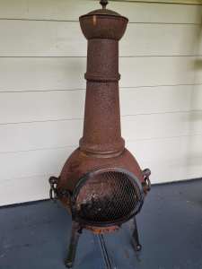 Iron Chiminea - Outdoor Wood Heater
