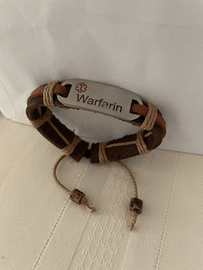 Mens / Ladies Medical ID Bracelet - Warfarin