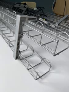 10 x Cable Tray Basket Cord Rack, Dual Tier With Mountings