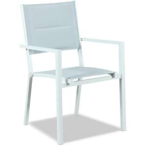 Used Stackable Aluminium Outdoor Chairs (White seat)